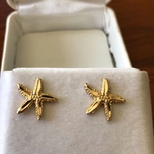 10 KT. Gold Starfish Earrings